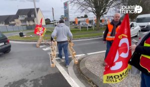 VIDÉO. Grève du 15 mars. Les syndicats bloquent le By-Pass de Bayeux