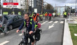 VIDÉO. La « Vélorution » teste les pistes cyclables liées au tramway à Angers : "Du bon, du moins bon et du nul"