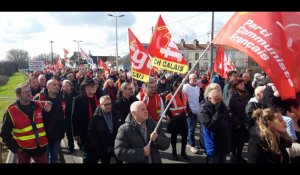 8e jour de manifestation à Calais, mercredi 15 mars, contre la réforme des retraites.