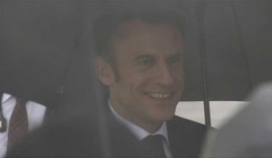 Le président français Emmanuel Macron arrive à Hiroshima pour le sommet du G7