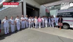 VIDÉO. Au CHU de Rennes, une minute de silence en hommage à l'infirmière tuée à Reims