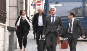 Tariq Ramadan arrive au tribunal de Genève au deuxième jour de son procès