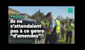 Pâques : la gendarmerie distribue des "amendes" aux bons automobilistes