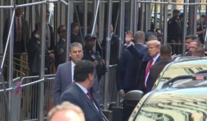 Trump arrive au tribunal de Manhattan pour être présenté à un juge