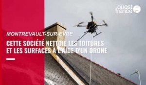 VIDÉO. Dans les Mauges, cette société nettoie les toitures à l'aide d'un drone