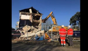 VIDÉO. Sablé-sur-Sarthe : deux immeubles de Sarthe Habitat démolis rue Fleury-sur-Orne