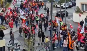 Manifestation à Chauny contre la réforme des retraites