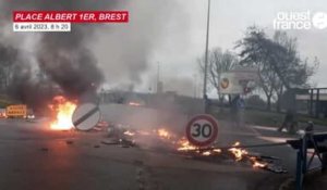 VIDÉO. Grève du 6 avril : des manifestants ont bloqué la circulation à Brest