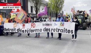 VIDÉO. Grève du 6 avril : environ 1 900 manifestants comptabilisés à Cholet contre la réforme des retraites