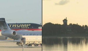 Images de la résidence et de l'avion de Donald Trump avant qu'il ne parte pour New York