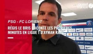 VIDEO. PSG - FC Lorient : Régis Le Bris raconte la première en Ligue 1 d'Ayman Kari, prêté par Paris