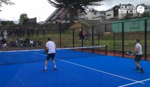 VIDÉO. Quatre joueurs ont fait une démo de padel tennis, à Pléneuf-Val-André, pour l'inauguration de la piste