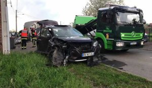 Quesnoy-sur-Deûle. Trois blessés légers dans un accident spectaculaire de la route.