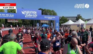 VIDÉO. Participants et participantes au Marathon de la Liberté arrivent peu à peu à Caen 