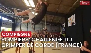 Les pompiers de Compiègne accueillent le challenge national du grimper de corde