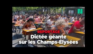 À Paris, ces participants à la dictée géante sur les Champs-Élysées n'étaient pas sereins
