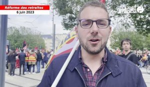 VIDÉO. Réforme des retraites. Manifestation du 6 juin à Caen : Allan Bertu, de la CGT Calvados, se dit satisfait 