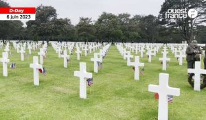VIDEO. 79e D-Day : recueillement sur les tombes avant la cérémonie au cimetière américain de Colleville-sur-Mer
