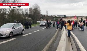VIDÉO. Réforme des retraites, grève du 23 mars : vives tensions sur la rocade à Niort