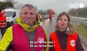 VIDEO. « On lâche rien » : contre la réforme des retraites, les syndicats ont filtré la circulation à Quimper