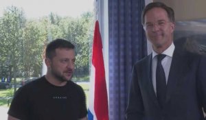 Pays-Bas: début de la réunion entre le président ukrainien Zelensky et le PM néerlandais Rutte