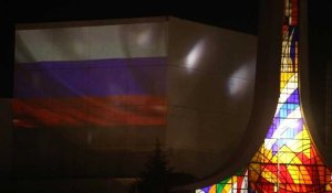 L’Opéra de Damas illuminé aux couleurs du drapeau russe