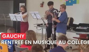 Rentrée en musique pour les élèves de 6e au collège de Gauchy