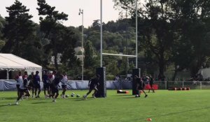 Coupe du monde de rugby : entraînement du XV de France avant France - Nouvelle-Zélande