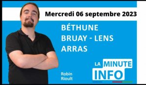 La Minute de l’info de L'Avenir de l'Artois du mercredi 6 septembre 2023