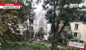 VIDEO. A Quimper, pas de victime dans l’incendie d’une maison