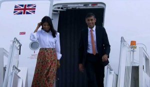 Le Premier ministre britannique, Rishi Sunak, arrive en Inde pour le sommet du G20