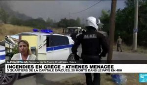 Incendies en Grèce : les évacuations continuent dans le nord d'Athènes