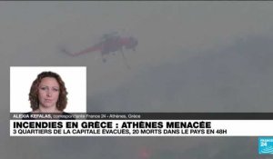 "Tout va très vite" : les pompiers luttent sur plusieurs front en Grèce contre les incendies