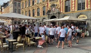 Lille : les supporters croates sur la Grand-Place