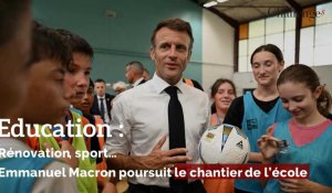 Education: Rénovation, sport... Emmanuel Macron poursuit le chantier de l'école