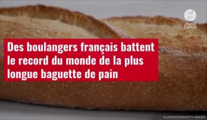 VIDÉO. Des boulangers français battent le record du monde de la plus longue baguette de pa