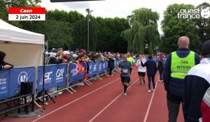 VIDÉO. Les coureurs du Marathon de la Liberté arrivent peu à peu, au stade Hélitas de Caen