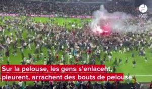 Angers SCO. Les supporters envahissent le terrain pour fêter la Ligue 1