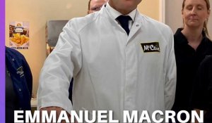 Emmanuel Macron a la frite dans la Marne