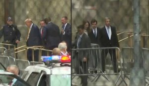 New York: Donald Trump et Michael Cohen sortent du tribunal