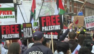 Londres: des manifestants défilent en soutien aux Palestiniens