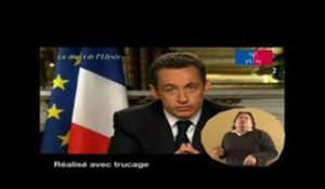 Une parodie des voeux de Nicolas Sarkozy pour 2009