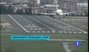 Un atterrissage en pleine tempête à Bilbao