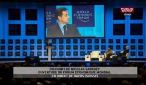 Le 18h,Suivez en direct le discours de Nicolas Sarkozy depuis le forum de Davos