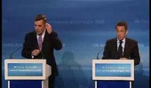 Conférence de presse conjointe de M.Sarkozy et de M.Brown