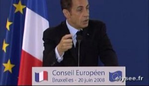 Conférence presse à l'issue du Conseil européen de Bruxelles