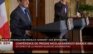 EVENEMENT,Conférence de presse de Nicolas Sarkozy et Barack Obama