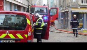 Incendie rue du Commerce à Cherbourg