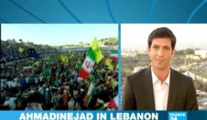 Ahmadinejad speaks to pro-Hezbollah rally on Israeli border