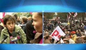 Retraites : 340 000 manifestants à la mi-journée